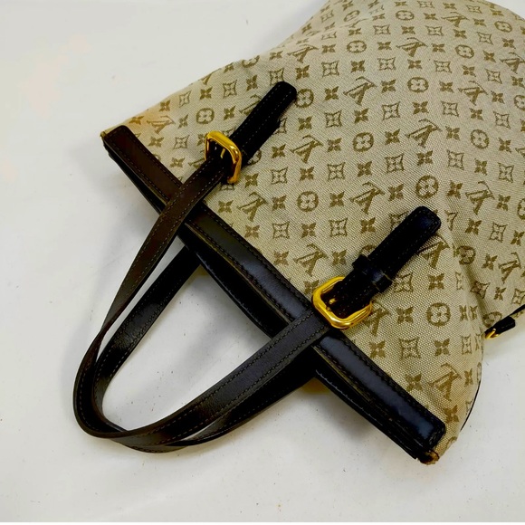 Louis Vuitton LV Monogram Handbag Mini Lin Tote Brown - Picture 3 of 6